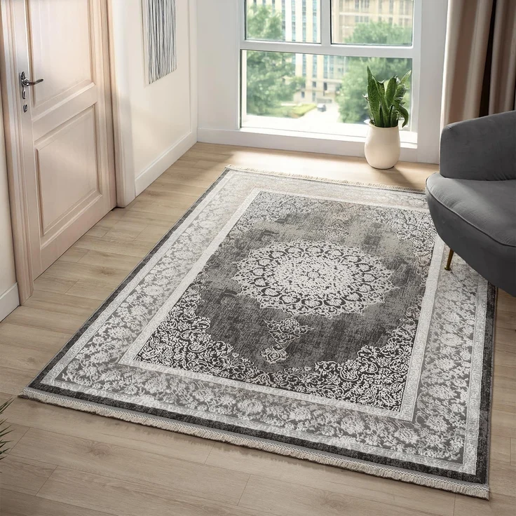 Vimoda Orientteppich Salsa, moderner orientalischer Klassiker Look, Rechteckig, Höhe: 13 mm, Teppich kurzflor modern, dicht, weich, Wohnzimmer, Schlafzimmer