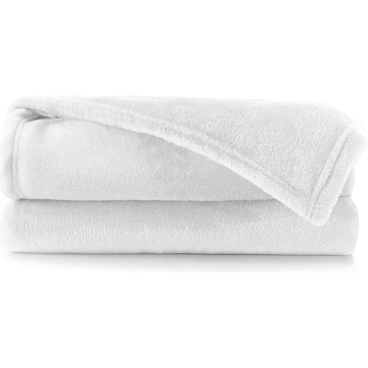 DecoKing Kuscheldecke 200x220 cm Elfenbein Decke Microfaser Tagesdecke Fleece weich sanft kuschelig Ivory Mic