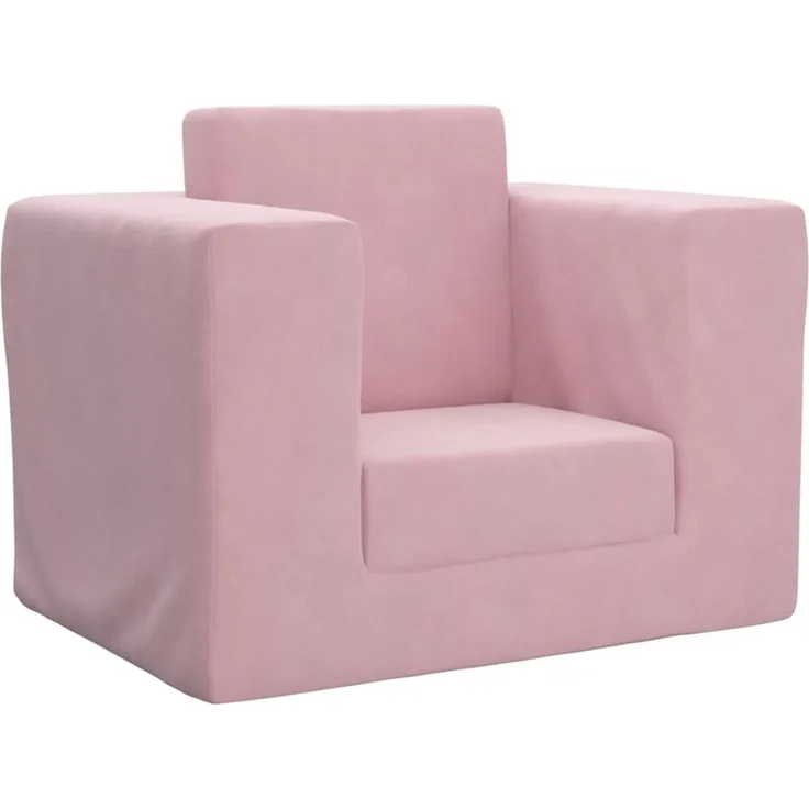vidaXL Schlafsofa für Kinder Rosa Weicher Plüsch 4104807