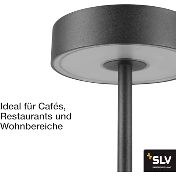 SLV VINOLINA, Tischleuchte, Akku, IP54, 2700/3000K, TOUCH, schwarz - Ambiente- Tisch- und Standleuchten – Bild 6