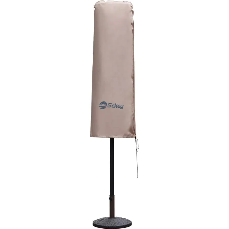 Sekey Schutzhülle für DoppelSonnenschirm, Abdeckhauben für Sonnenschirm,100% Polyester, Taupe - 270x460 CM