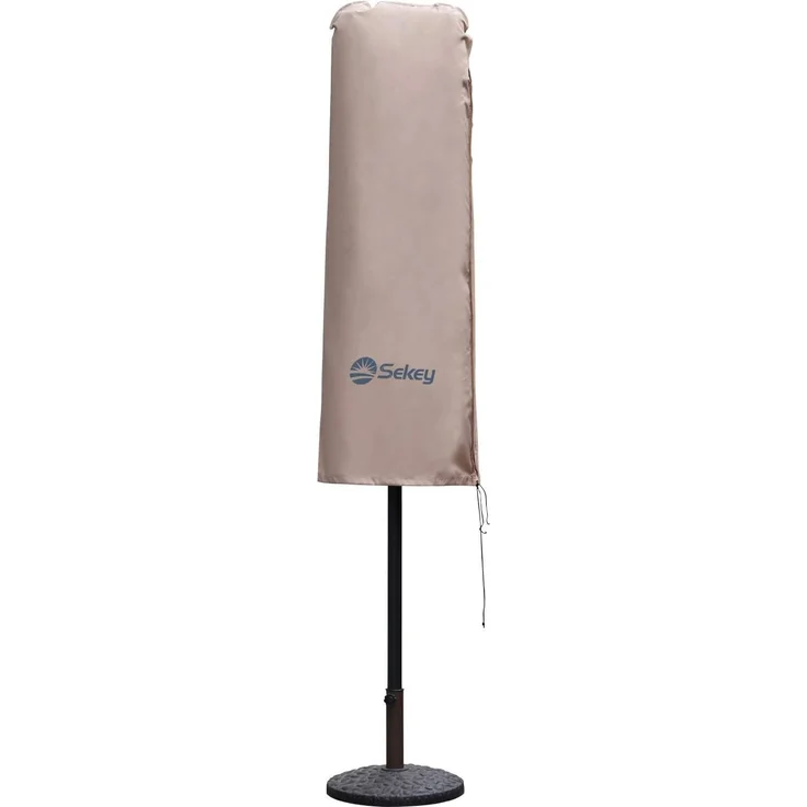 Sekey Schutzhülle für DoppelSonnenschirm, Abdeckhauben für Sonnenschirm,100% Polyester, Taupe - 270x460 CM – Bild 1