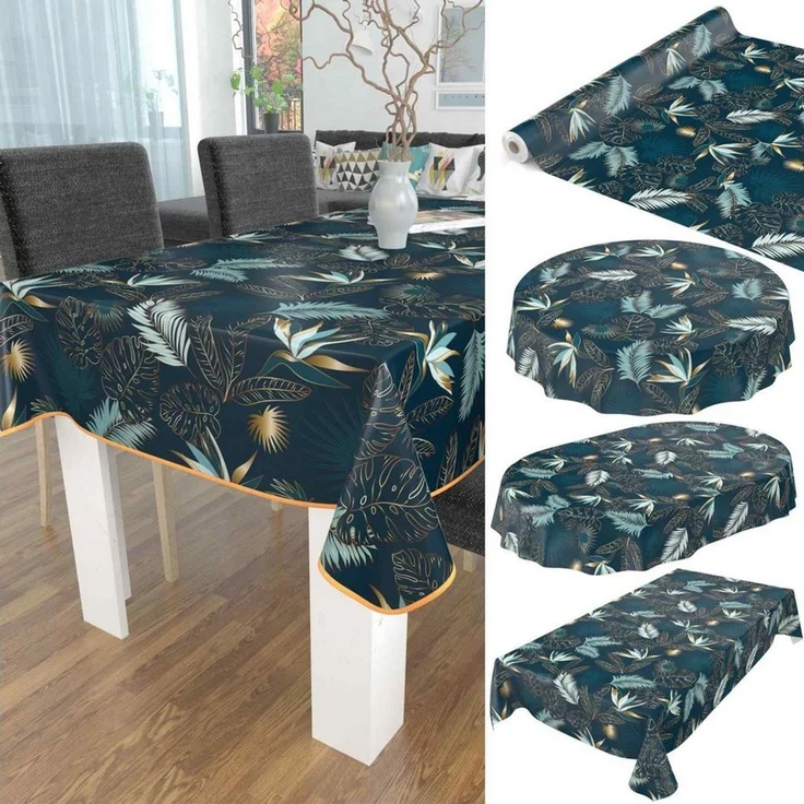 ANRO Tischdecke Wachstuchtischdecke Gartentischdecke Wachstischdecke (Einzelstück 1-tlg), Glatt 140x100cm wasserabweisend – Bild 3
