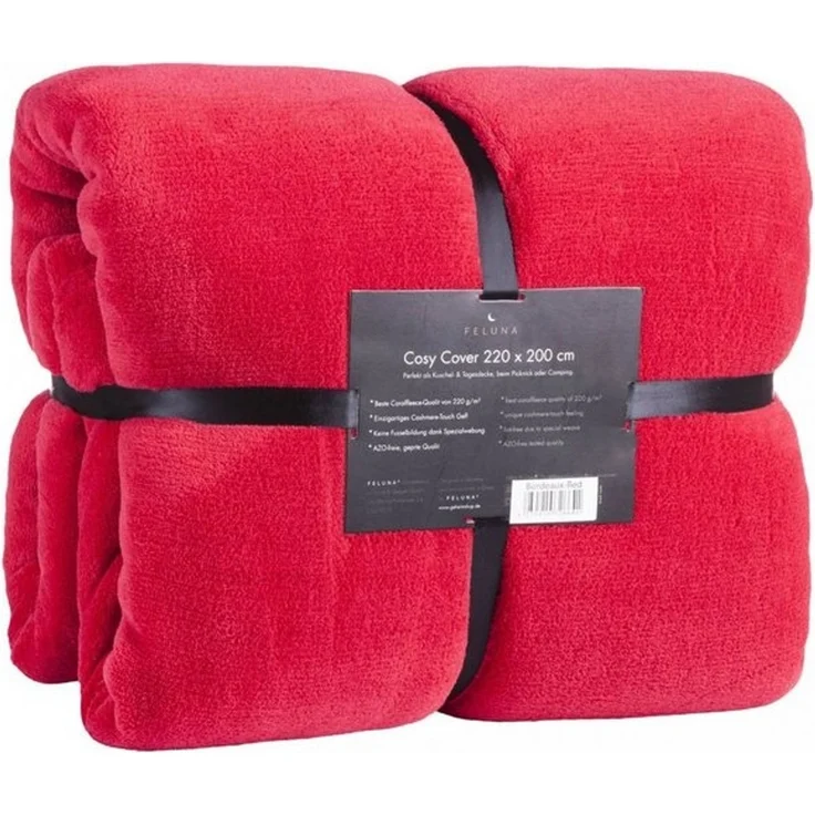 Wohndecke FELUNA Coral Fleece Kuscheldecke XXL – Superweicher Cashmere-Touch, Feluna, Tagesdecke Kaschmir-Touch 220 x 200 cm – Bild 4