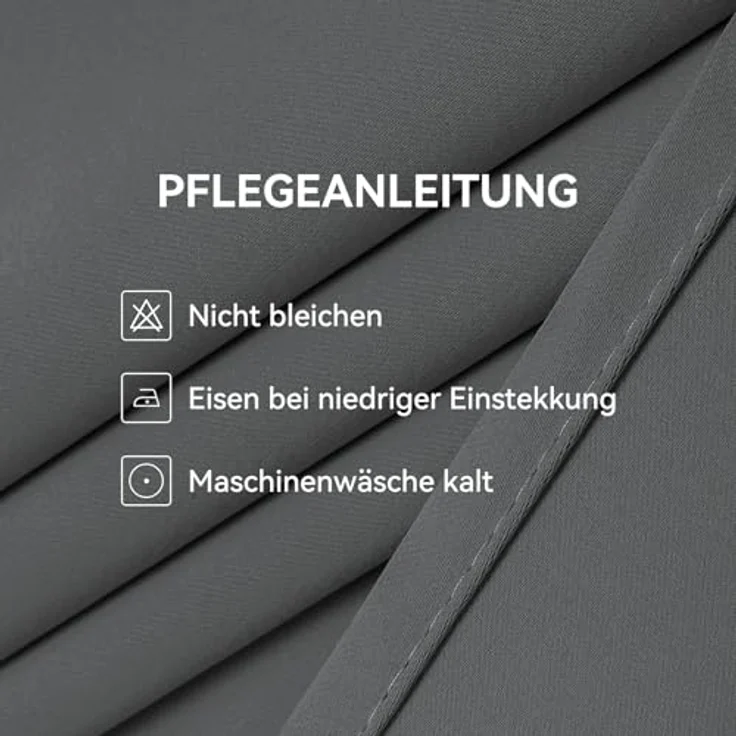 CUCRAF Thermovorhang Kälteschutz Verdunklungsvorhänge 2er Set H245 x B140 cm Gardinen mit Ösen Dunkelgrau Vorhang Blickdicht, Weich und Langlebig Schallschutz Vorhang für Schlafzimmer Wohnzimmer – Bild 5