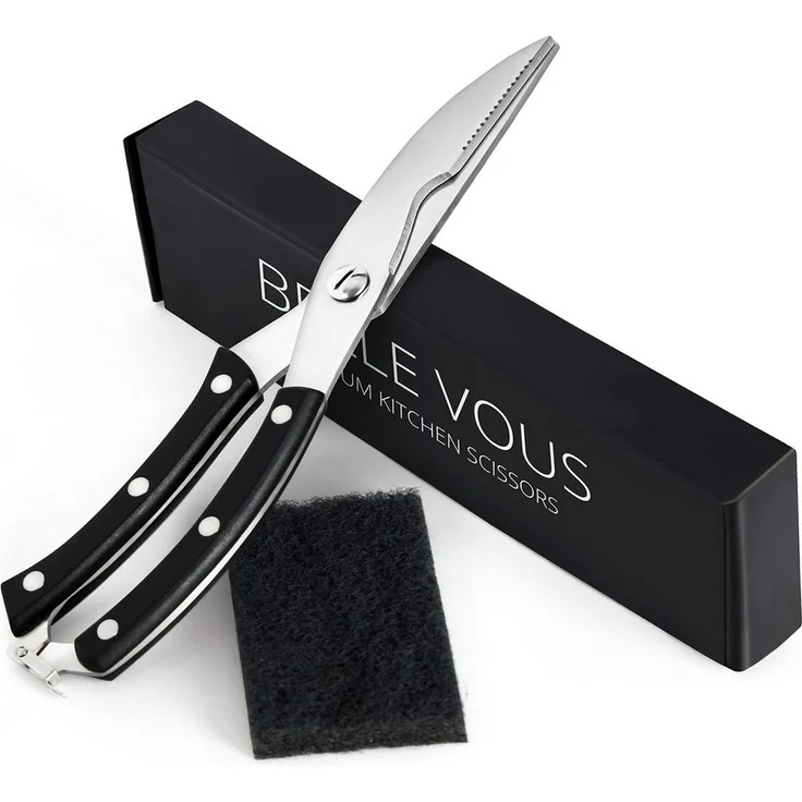 Belle Vous Geflügelschere Hochwertige Edelstahl Küchenschere - 25,5cm Länge, (1-tlg) – Bild 5