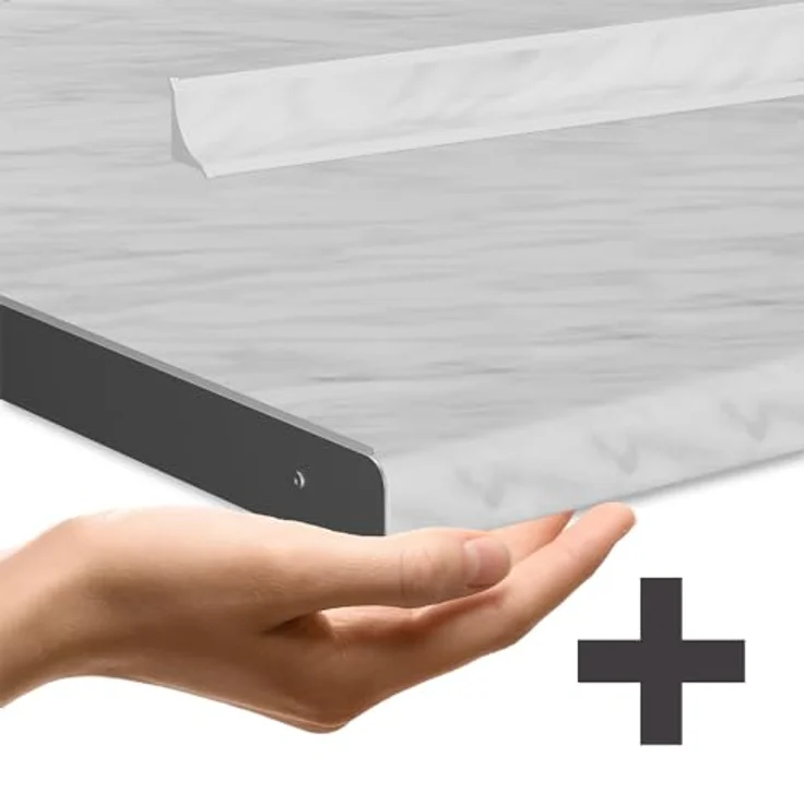 Vicco Küchenzeile R-Line, Blaugrau und Weiß, Rechteckig, 240x81.6x60 cm, Holzwerkstoff, Küchenblock ohne Geräte – Bild 4