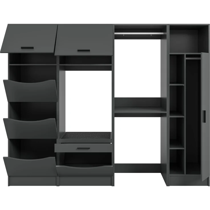 Waschmaschinenumbau Set B/H/T: 248x195x68 cm in anthrazit Nachbildung und -- – Bild 4