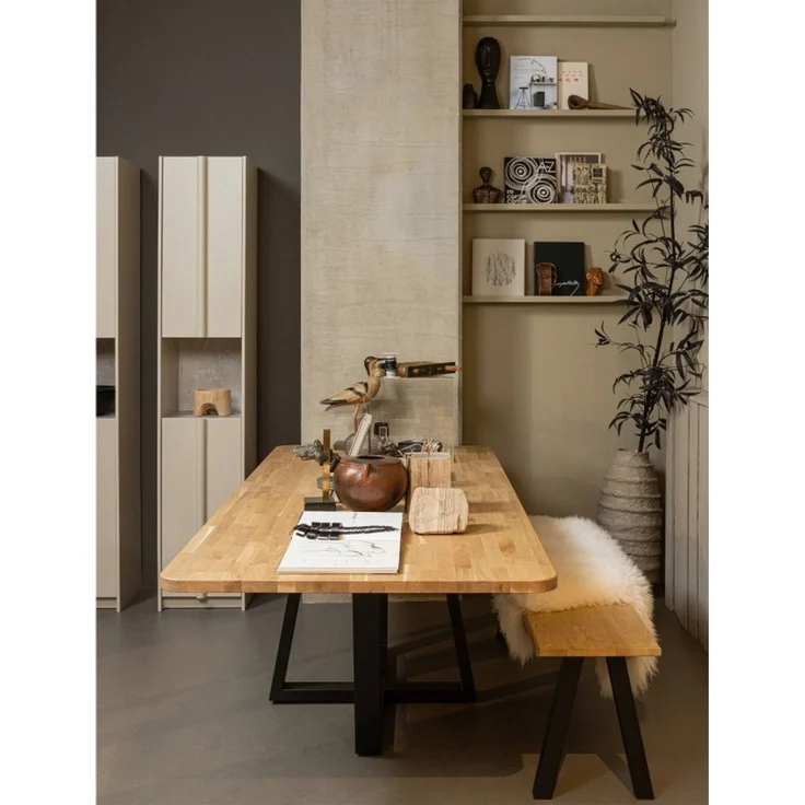 Esstisch Tablo XL aus Eichenholz, D-Gestell – Bild 2