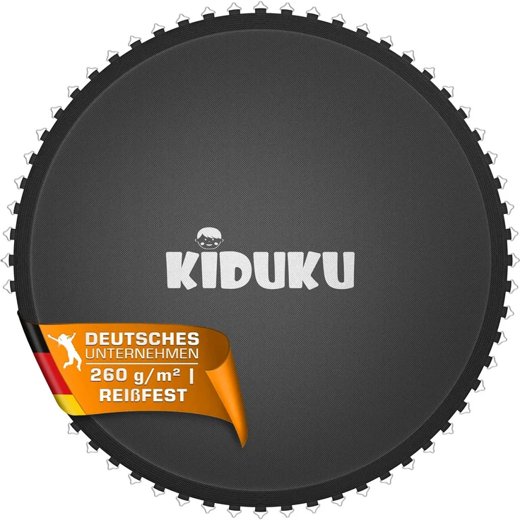 KIDUKU® Trampolin Sprungtuch, UV-Beständig & Wetterfest, Zubehör Ersatzmatte Garten-Trampolin, 72 Ösen, 260g/m² PP, Ø 427 cm – Bild 1