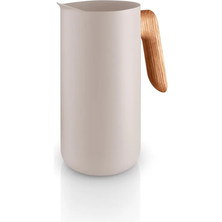 Eva Solo Kanne Nordic Kitchen, Servierkanne, Teekanne, Edelstahl, Eichenholz, Sand, 1. 4 L, 520442