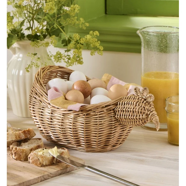 Ib Laursen Eierkorb Ib Laursen - Eierkorb Hühnerkorb Eieraufbewahrung Korb Weide, Weide – Bild 1