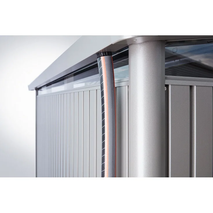 Biohort Gerätehaus Panorama, P4: 273 x 278 x 227 (b x t xh) cm, silber-metallic – Bild 3