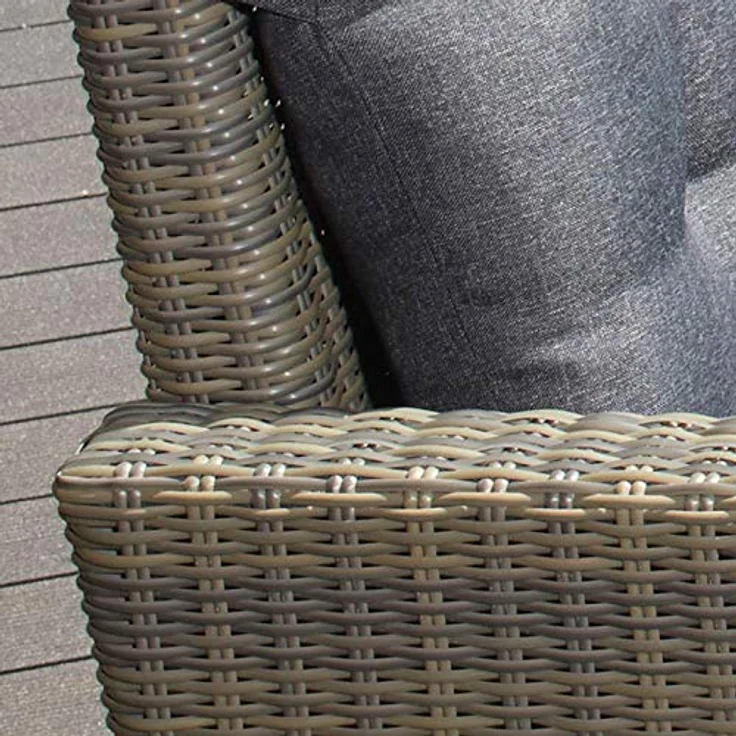 Asti Dininglounge, Polyrattan, braun, für 7 Personen – Bild 7