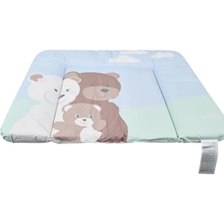 Sterntaler Wickelunterlage Familie Bär aus pflegeleichtem, abwischbarem Material, weich gepolstert für den Wickelbereich, hygienisch und alltagstauglich, 72 × 85 × 5 cm – eisblau – Bild 4