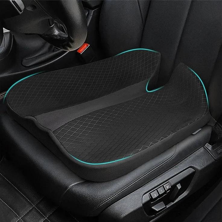 OSTWOLKE Sitzkissen für Autositz Fahrer - Ergonomische Sitzerhöhung aus Memory-Schaum, Anti-Rutsch-Sitzkissen mit U-Form Design – Bild 2