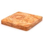 Olivenholz-erleben Getränkeuntersetzer Untersetzer BLOCK aus Olivenholz, 1-tlg, lebensmittelecht hitzebeständig Handarbeit