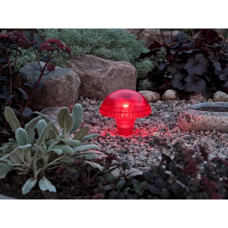KONSTSMIDE Assisi Pilz Solar LED Leuchte rot
