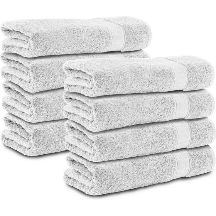 Komfortec Badetücher 100% Baumwolle, 470 g/m², Frottee (8-St), Handtücher 70x140 cm Set, Weich