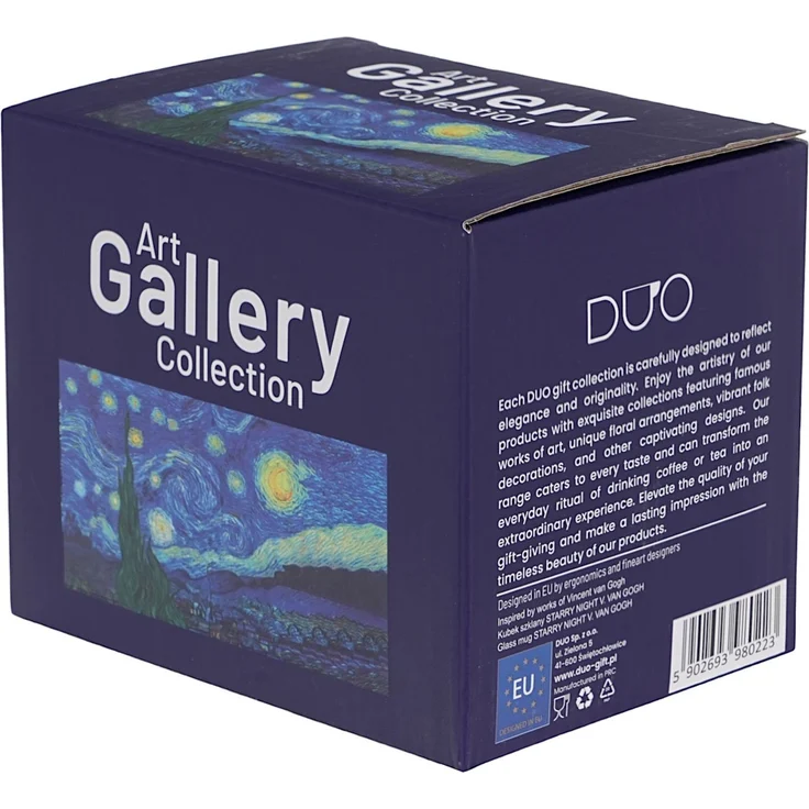 DUO ART GALLERY Glasbecher 530 ml STARRY NIGHT inspired by Van Gogh, Kristallglas – Bild 5