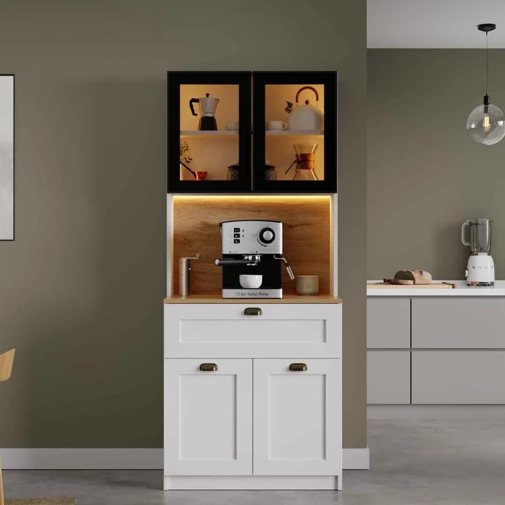 Skye Decor 'Nero Solo 1600-225' Kaffeestation, Weiß, 80 x 190 x 44 cm – Bild 1