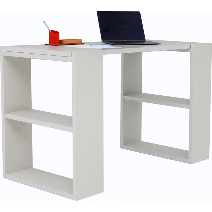 Schreibtisch Note, inkl. Regale, 120x60x75 cm, grau Dekor – Bild 3