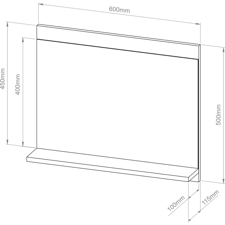 Badezimmerspiegel Krildihana 60x50x12 cm Eicheoptik [en. casa] – Bild 3
