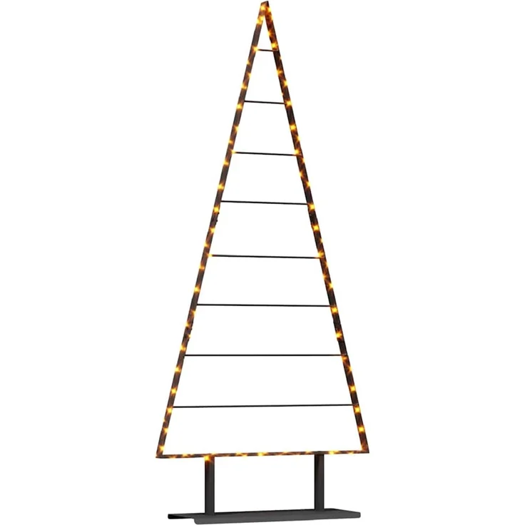 vidaXL Metall Weihnachtsbaum mit Ständer Schwarz 180 cm Stahl 42019173 – Bild 3