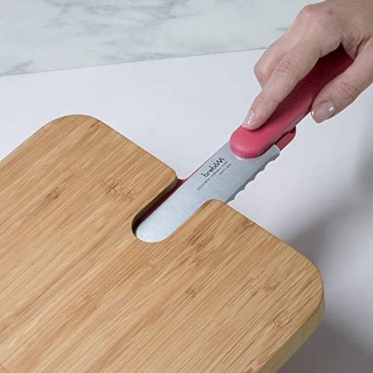 Trebonn Artu Schneidbrett Bambus 43x24 cm & Brotmesser – Bild 3