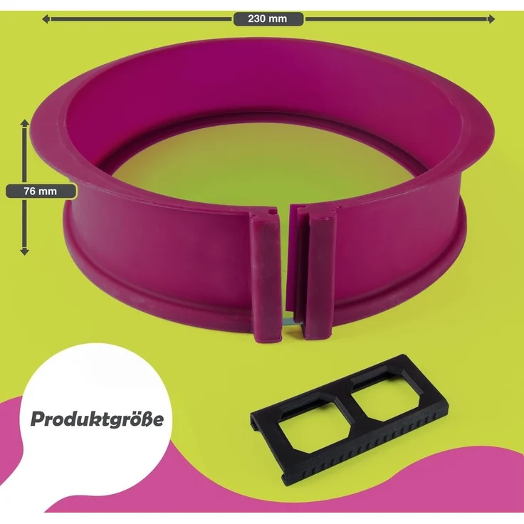 Goods+Gadgets Backform Silikon Springform, Antihaftbeschichtete Kuchen-Form & Glasboden – Bild 3
