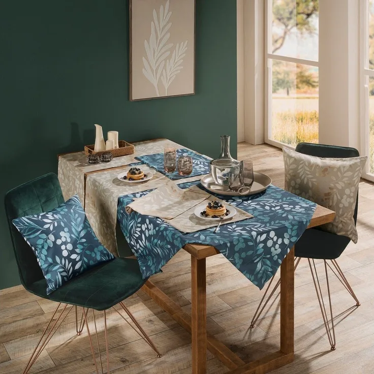 Erwin Müller Tischdecke Tischläufer "Blätter", fleckabweisend Ranke