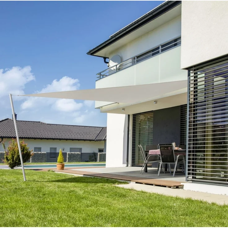 Windhager Sonnensegel Cannes 3x3x3m cream Sonnenschutz UV-Schutz 50+ Sonnendach – Bild 3