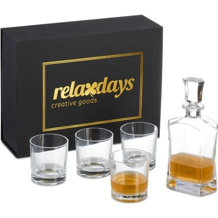 5-tlg. Whisky Set mit Karaffe & Gläsern
