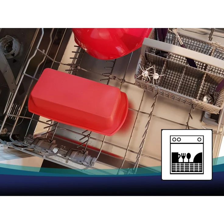 ZOLLNER Silikonbackform Kastenform, 21x8,5x6 cm, rot – Bild 4