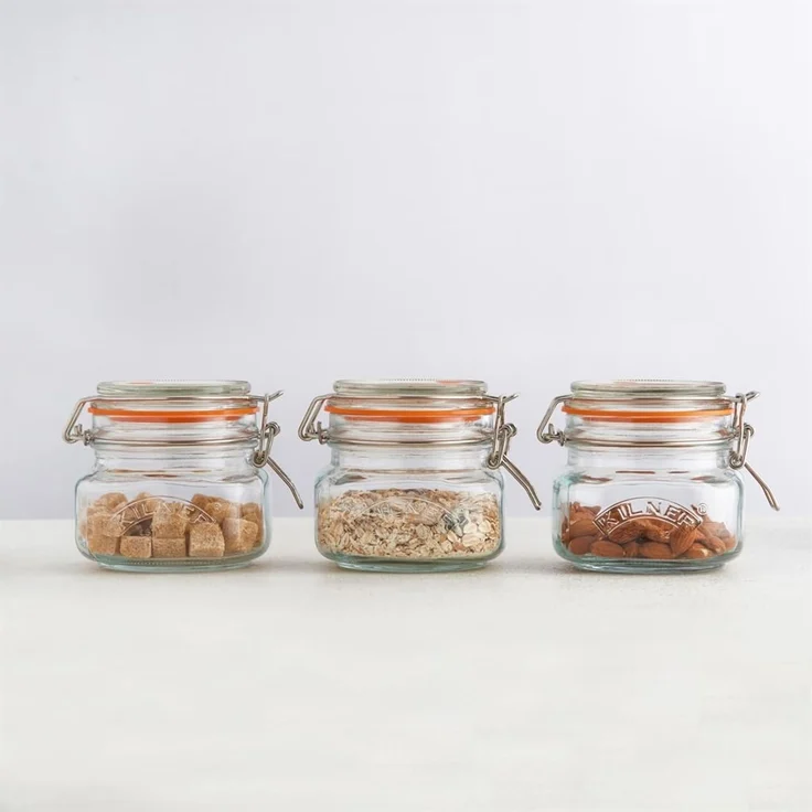 Kilner Einmachglas mit Bügelverschluss 250 ml quadratisch, Luftdichtes Vorratsglas mit Edelstahlbügel und Dichtung, Perfekt zum Einmachen, Konservieren und Lagern, spülmaschinengeeignet – Bild 9