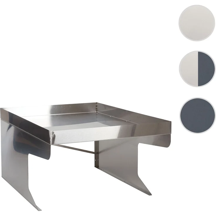 Mendler 'HWC-G60 XL' Mähroboter-Garage mit Pflanzkasten, Metall, 47 x 70 x 100 cm, Silber – Bild 9