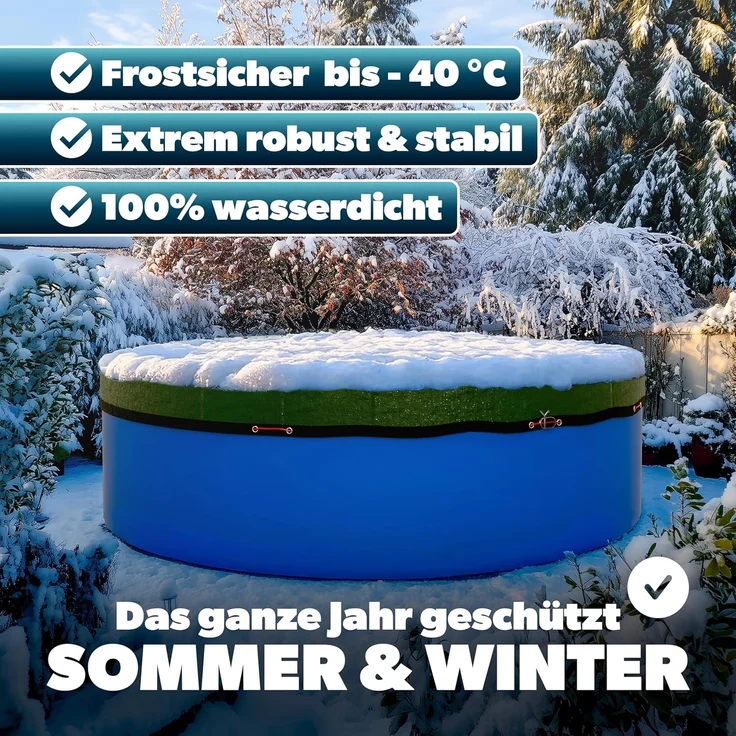 Mountfield Winterplane Basic oval, Polyethylen grün, 8,00x4,00 m – Bild 4
