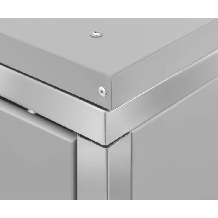 vidaXL Mülltonnenbox für 1 Tonne 69x77,5x112,5 cm Edelstahl 149558 – Bild 9