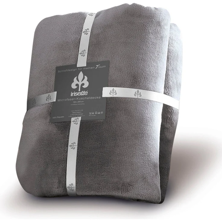 Irisette Wohndecke Flausch Kuscheldecke Relax 8900-12 Grau 150x200 – Bild 1