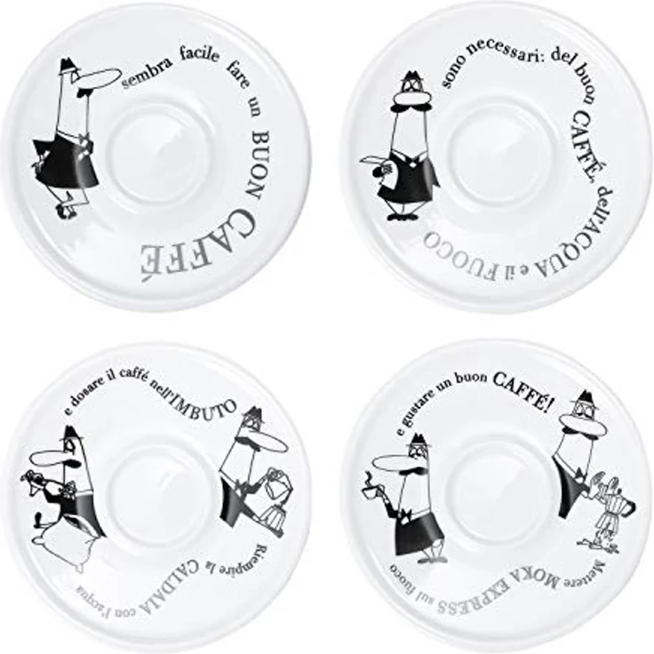 BIALETTI Espressotasse Carosello, 8-tlg, Porzellan, mit dem unverwechselbaren Bialetti-Männchen, 8-teilig, je 80 ml – Bild 7