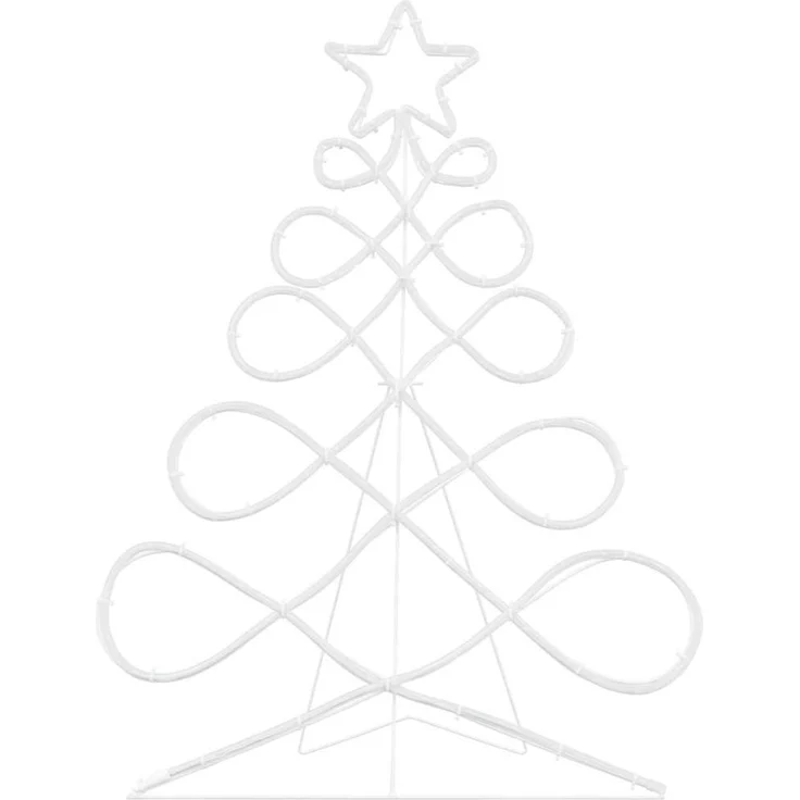 vidaXL Lichterbaum in Weihnachtsbaumform Mehrfarbig 58 x 78 cm PVC 42018958 – Bild 5