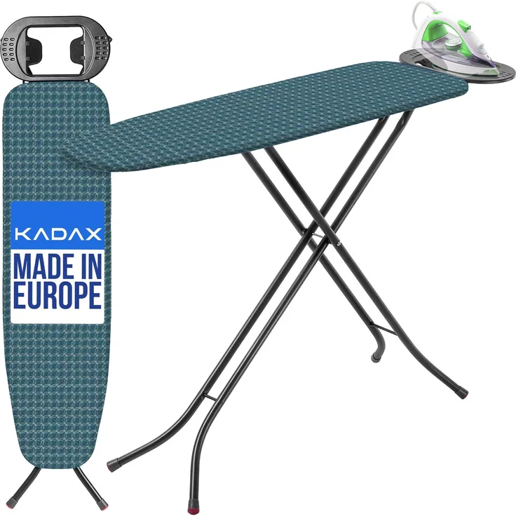 KADAX Standard großes Bügelbrett 110 x 30 cm, faltbarer Bügeleisenhalter
