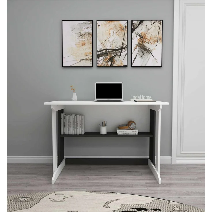 Skye Decor 'Pillar - White, Anthracite' Schreibtisch, Weiß / Anthrazit, 100 x 74,3 x 55,5 cm – Bild 2