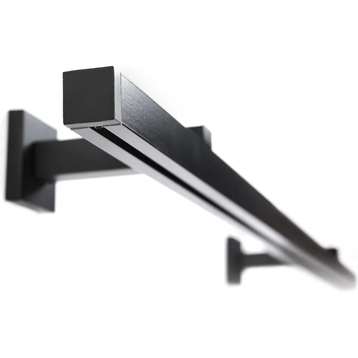 Deco-Raum® Gardinenschiene Cube | Länge: 390cm | Material: Aluminium | Farbe: Schwarz – Bild 5