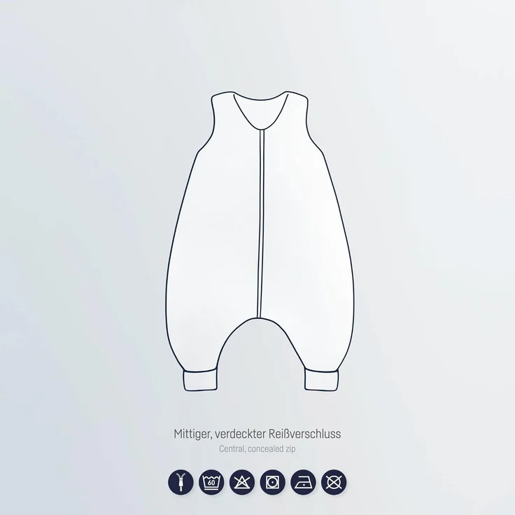 Julius Zöllner Schlafoverall Jumper Jersey, warme Füllung 2,5 TOG, waschbar bei 60°C, Made in Germany, Oeko TEX Standard 100, Schnecke, Gr. 80 – Bild 4