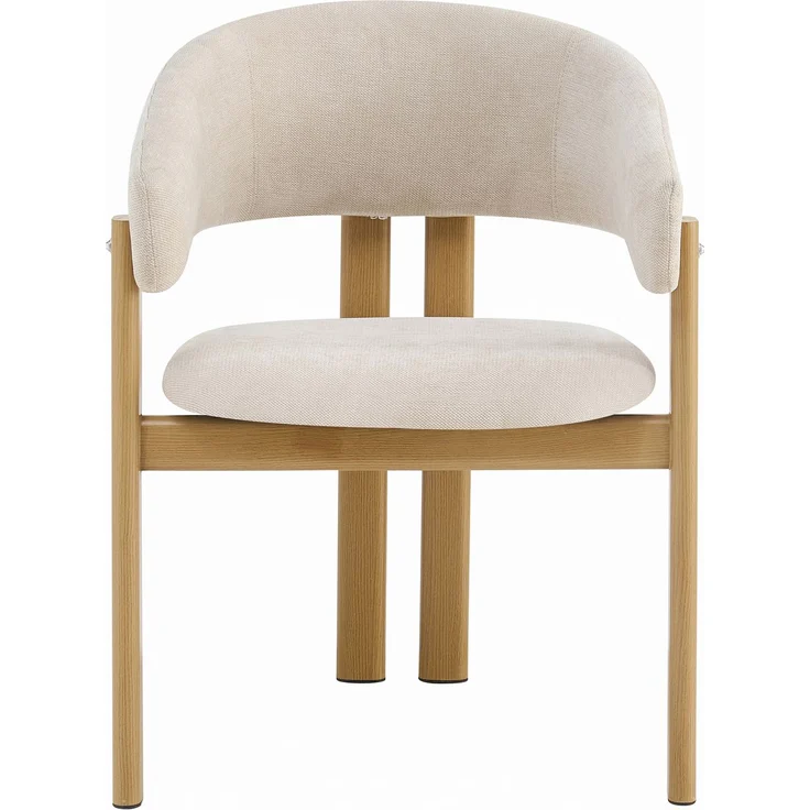 2 Esszimmerstühle aus Metall in Holzoptik, bequem und atmungsaktiv, geeignet für Esszimmer, Wohnzimmer, Cafés, moderner Stil, Leinenstoff, Naturholzfarbe--Holz--61.5x52.5x83cm--YOUDENOVA – Bild 9