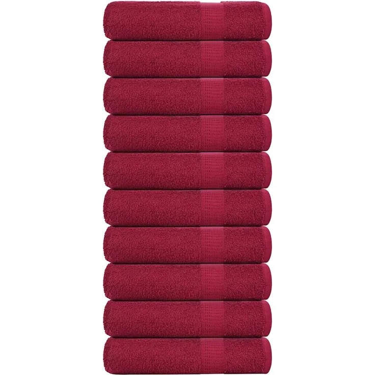 vidaXL Handtücher FROGN 10 Stk. Bordeaux 50x100 cm 360 g/m² 136736 – Bild 1