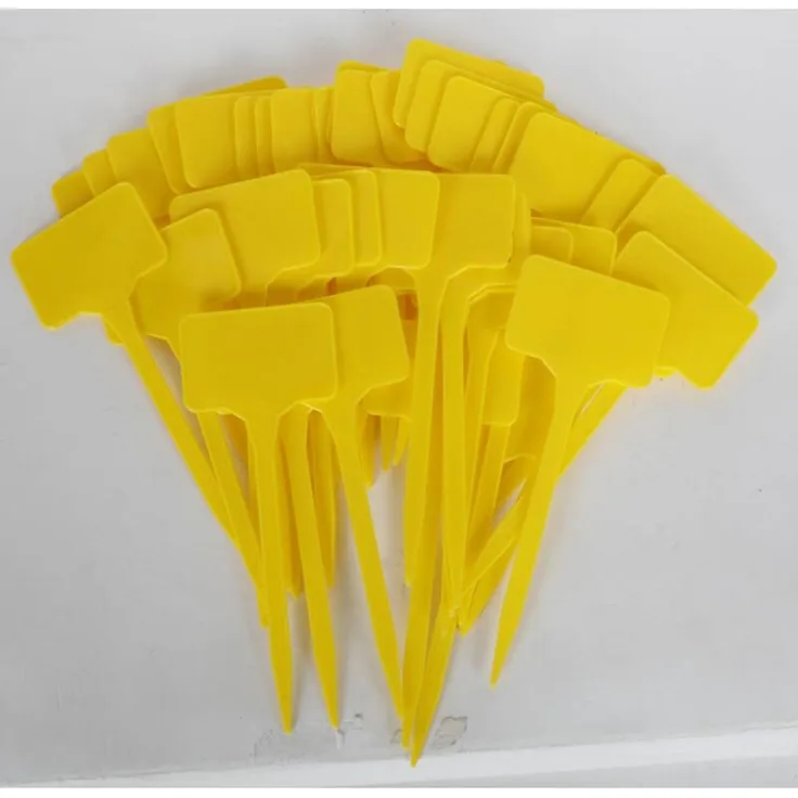12x 40er Packung Namensschilder gelb zum Beschriften Beschreiben Blumentopf Kräuter
