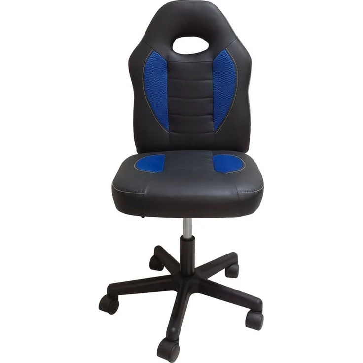 HTI-Living Schreibtischstuhl Schreibtischstuhl höhenverstellbar 360°-Drehfunktion Schwarz-Blau (Stück, 1 St) – Bild 2