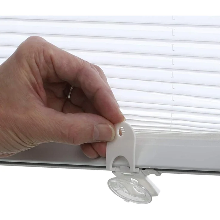 GARDINIA Solo Dachfenster-Plissee ohne Bohren, Mit Saugnäpfen, Blickdichtes Falt-Rollo, Inkl. aller Montage-Teile, Weiß, 95,3x100 cm – Bild 9